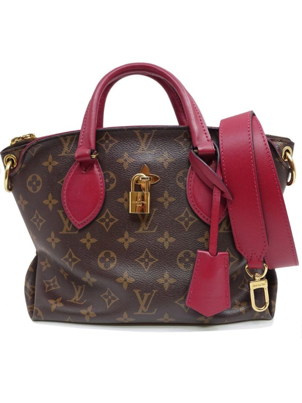 Louis Vuitton Flower Zipped Tote Bag PM Monogram Canvas Gold